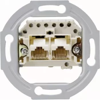HEINRICH KOPP Aluminium UAE/IAE/ISDN Socket Central Plate Insert 33369401
