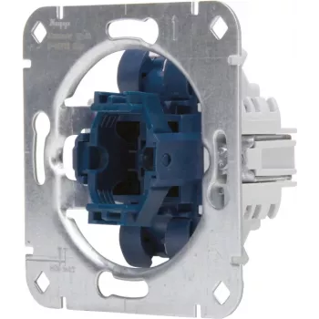 HEINRICH KOPP flush-mounted off/two-way switch Basis, 250V, 10AX, IP20, aluminium 508600001