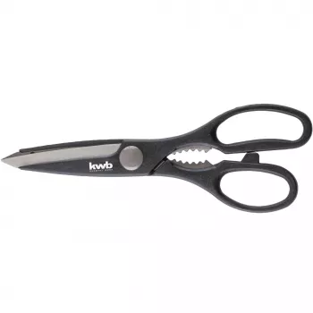 kwb 027195 universal scissors 205 mm stainless steel black/red