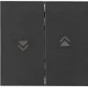 HEINRICH KOPP HK07 Double Rocker Cover with Arrow Symbols, Matt Black (IP20) 490359008