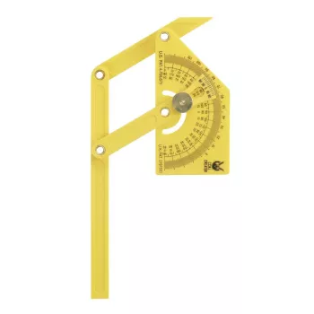 KWB 065800 plastic angle protractor with locking screw, 0-180°, 200 mm leg length