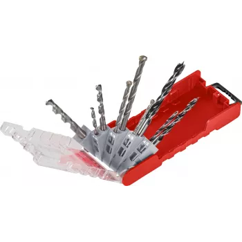 kwb 109154 Masonry drill bit set, 9-piece, 4/6/8 mm, carbide-tipped, DIN 8039