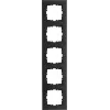 HEINRICH KOPP HK07 PURE cover frame 5-Gang matt black IP20 (407250000)