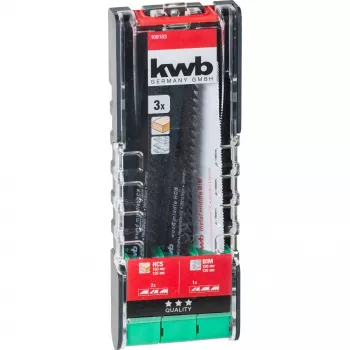 kwb 109183 Sabre Saw Blade Set, 3-Piece, Wood and Metal