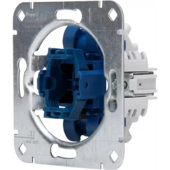 HEINRICH KOPP 508400005 Flush-Mounted Push-Button Insert, Changeover Contact, 250V, 10AX, IP20, Aluminium
