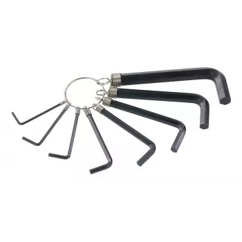 kwb 8-Piece Hex Key Set, Metric, Chrome Vanadium Steel, L-Shape, Sizes 2-10 mm 147388
