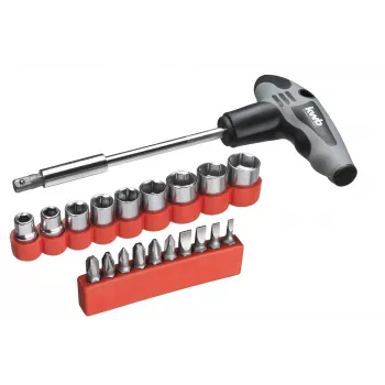 kwb 119390 21-Piece Bit Set with Bit Holder Screwdriver, S2 Steel Bits, 25 mm, 1/4 inch Hex