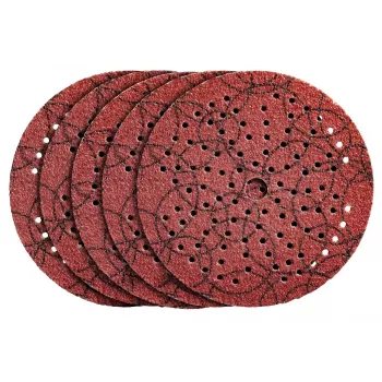 kwb 490704 125 mm Sanding Discs, Grit 40, 5 Pieces, 8-Hole Hook and Loop, Aluminium Oxide