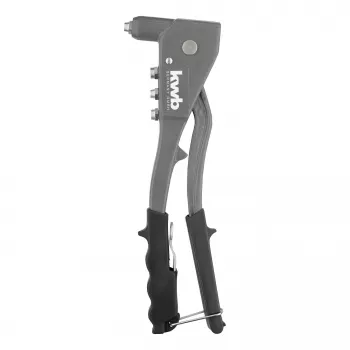 kwb 407200 Blind Rivet Gun with 4 Nozzles (2.4-4.8 mm), Manual Hand Rivet Gun for Aluminium and Steel Rivets