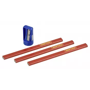 KWB 939290 Carpenter's Pencil Set with Sharpener, 4-Piece