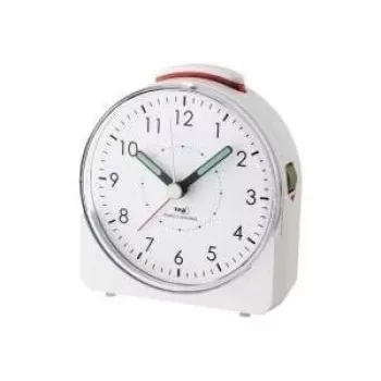 TFA DOSTMANN 60.1508.02 Sunrise light alarm clock with FM radio, multicolour LED, dual alarm, USB charging port, white