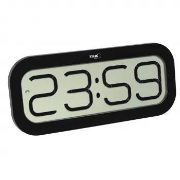 TFA Dostmann Radio-Controlled Wall Clock 60.4514.01 Black