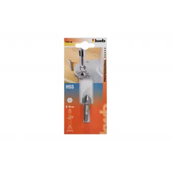 KWB 704840 HSS Countersink 16 mm, 90°, 3 Cutters, Cylindrical Shank