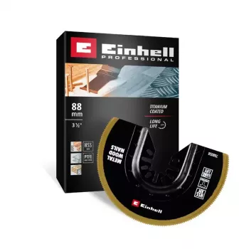 Einhell 708058 BIM-TI 88 mm Bimetal Half-Round Plunge Saw Blade for Oscillating Multi-Tools