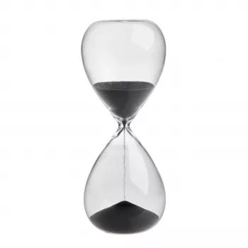 TFA Dostmann Hourglass Transparent, Anthracite Analog (18.6009.10.90)