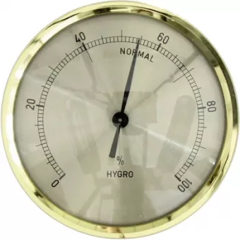 TFA Dostmann 44.1011 Built-In Hygrometer, Analogue, 0-100% RH, Silver Bezel