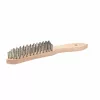 kwb 919950 Hand Wire Brush with 4-Row Steel Bristles, 255 mm