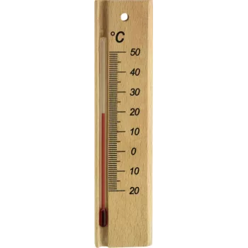 TFA Dostmann Analogue Indoor Thermometer, Beech Wood, -20 to +50 °C, Wall-Mountable 12.1053.05