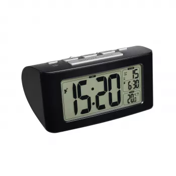 TFA Dostmann Radio-Controlled Alarm Clock 60.2532.01 Black
