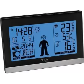TFA Dostmann Weather Boy Wireless Weather Station, Black 35.010832