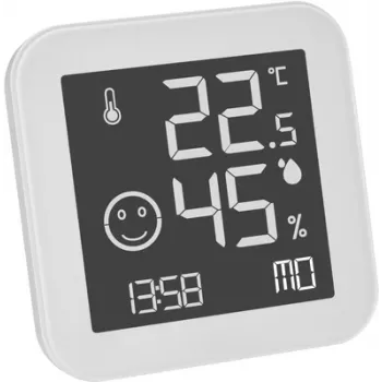 TFA Dostmann BLACK & WHITE Analogue Thermo-Hygrometer, White (30.5054.02)