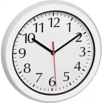 TFA Dostmann 60.3542.02 Radio-Controlled Wall Clock 30 cm White Splash-Proof for Bathroom