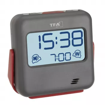 TFA Dostmann Quartz Alarm Clock Grey 60.2031.10