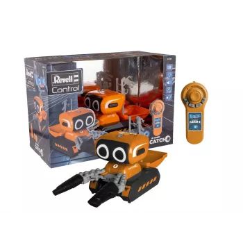 Revell RCCatch-E Remote Control Robot with Gripping Arm, 2.4 GHz, White/Orange/Black 24701