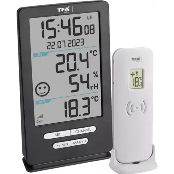TFA Dostmann XENA HOME Wireless Digital Thermometer Anthracite 30.3074.10