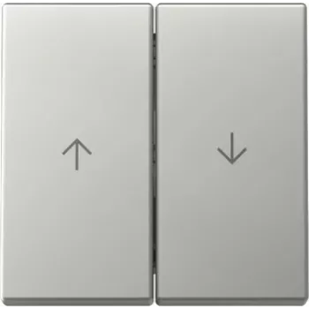 Gira System 55 Rocker 2-Gang with Arrow Symbols, Stainless Steel Look 3294600