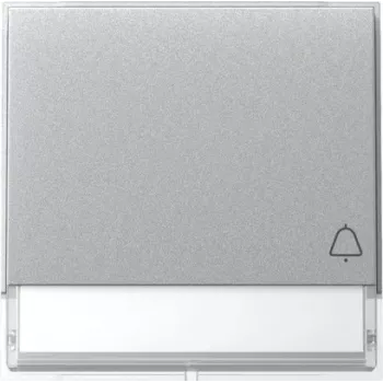 GIRA TX44 rocker with bell symbol and labelling field, aluminium 367365