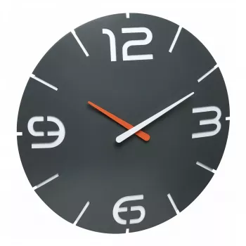 TFA Dostmann Design Radio-Controlled Wall Clock Contour, Black/White (60.3536.10)