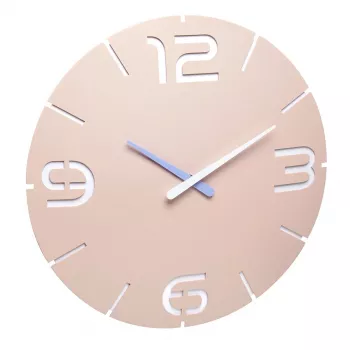 TFA Dostmann Design Radio-Controlled Wall Clock Contour, Soft Rose/White (60.3536.16)