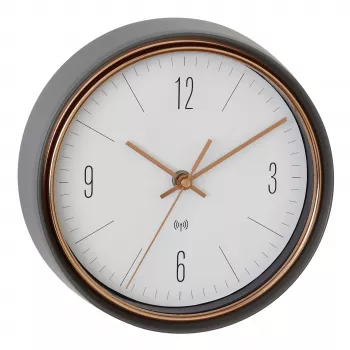TFA Dostmann 60.3547.10 Radio-Controlled Wall Clock 22.3 cm Grey Copper