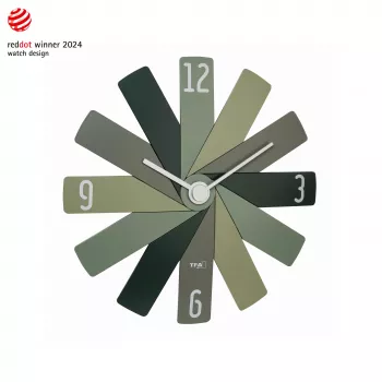 TFA Dostmann 60.3020.04 Quartz Wall Clock 400 mm Olive Green Silent Sweep