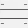 Gira 575327 3-Gang Rocker Set for Touch Sensor 4, System 55, Pure White