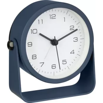 TFA Dostmann 60.1042.06 Blue Analogue Quartz Table Alarm Clock with Sweeping Second Hand