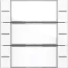Gira 577303 Rocker Set 3-fold for Tastsensor 4, Pure White Glossy