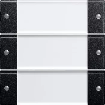 Gira rocker set 3-Gang black/clear System 55 2133005