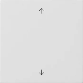 Gira 5361112 rocker switch cover with arrow symbols for blind and roller shutter control, pure white glossy