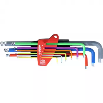 Wiha hex ball-end key set 9-Piece brightly colour-coded 1.5-10 mm ErgoStar 46555