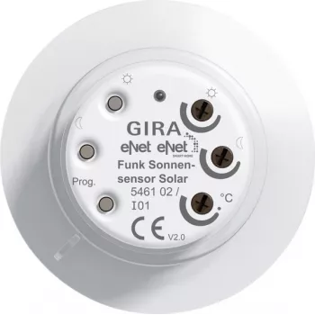 GIRA wireless solar sun sensor pure white 546102