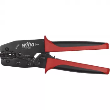 Wiha 45958 Crimping Pliers for Uninsulated Flat Connectors and Flat Connector Sleeves 0.5-6 mm² (20-10 AWG)