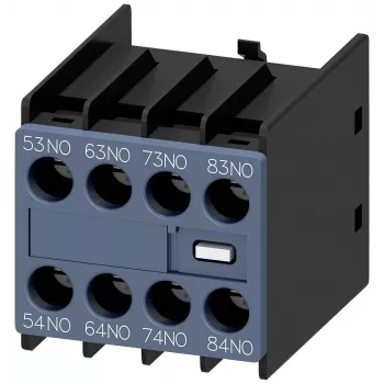 Siemens 3RH2911-1XA40-0MA0 Auxiliary Switch Block, 4 NO, Screw Connection, Side Mounting for SIRIUS 3RH2/3RT2