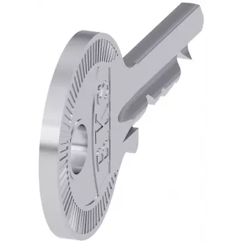 Siemens SIRIUS ACT Key for Key Switch, Lock Number S1, Metal, Silver 3SU19500FD800AA0
