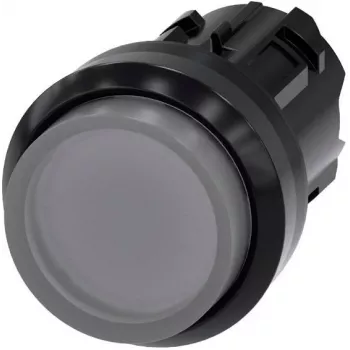 Siemens SIRIUS ACT 3SU1001-0BB70-0AA0 Illuminated Pushbutton Front Element, Plastic, Clear