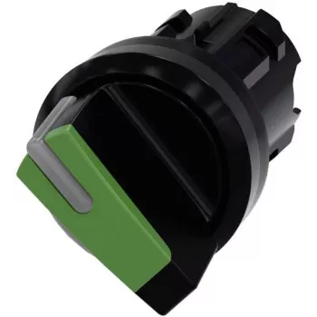 Siemens SIRIUS ACT Selector Switch Front Element, Plastic, Green, 22 mm, 2-Position, O-I, Latching 3SU1002-2BF40-0AA0