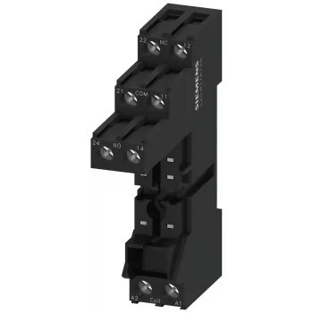 Siemens LZS:RT78726 4-Pole Relay Socket for SIRIUS 3TG10, Screw Terminals, DIN Rail/Screw Mounting, Grey
