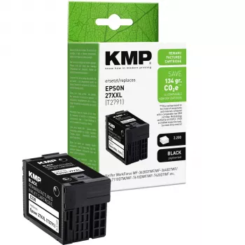 KMP Compatible Epson 27XXL T2791 Black Pigment Ink Cartridge (E186)