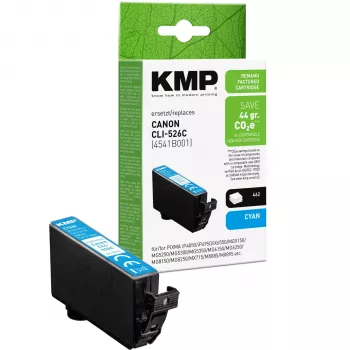 KMP Cyan Ink Cartridge Compatible with Canon CLI-526 C (1513,4003)